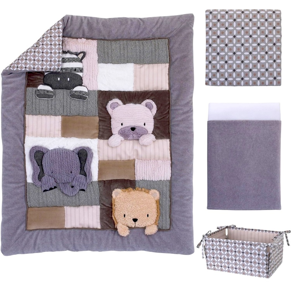 Nojo play day pals 4 piece crib bedding new see details